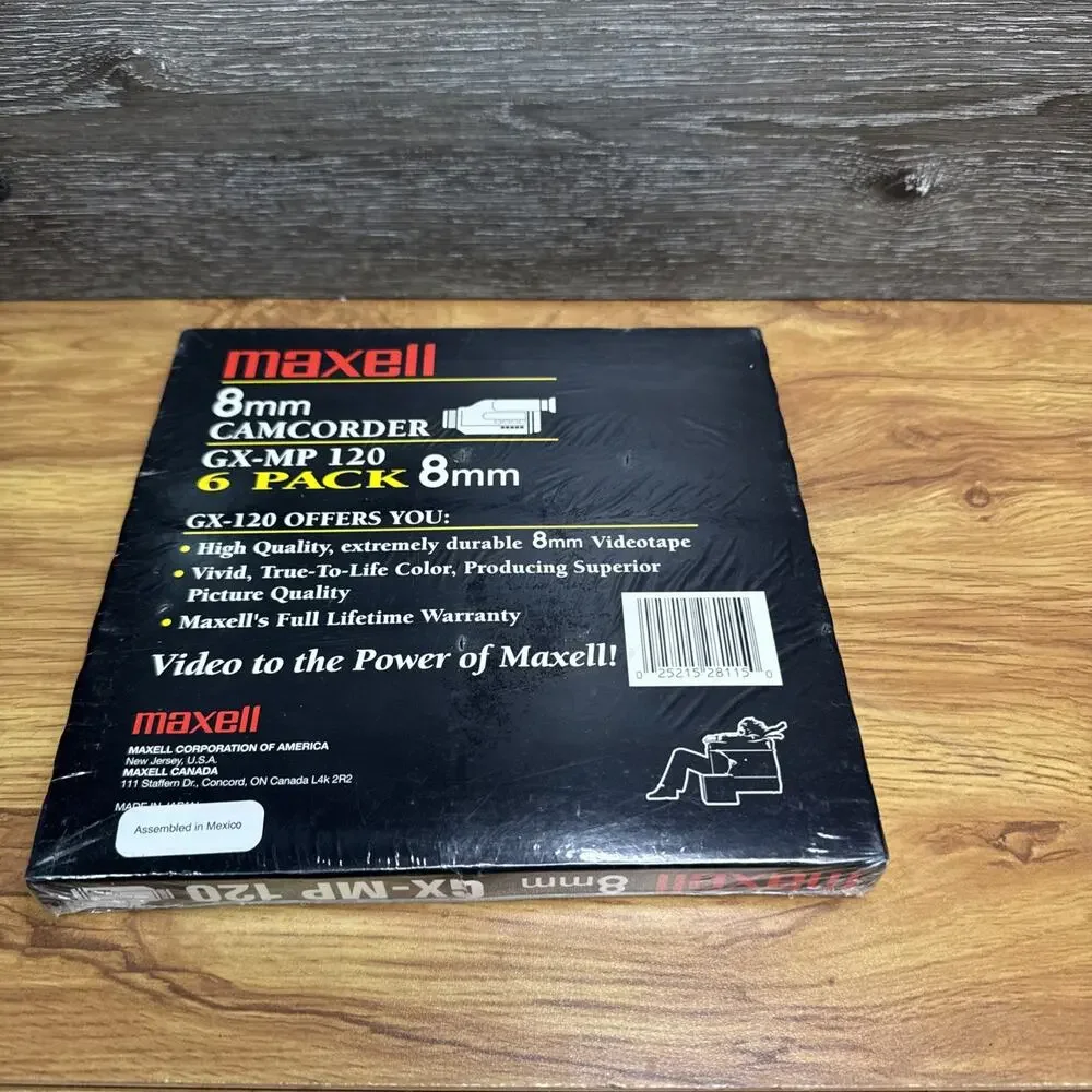 Sealed Maxwell 8mm GX-MP Lot of 6 Camcorder Videotape 120 - NOS